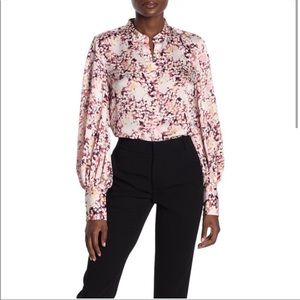 Equipment 'Boleyn' Floral Button Down Blouse in Print Violet Multi
